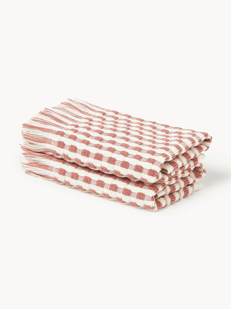Handdoek Juniper met hoog-laag structuur, in verschillende formaten