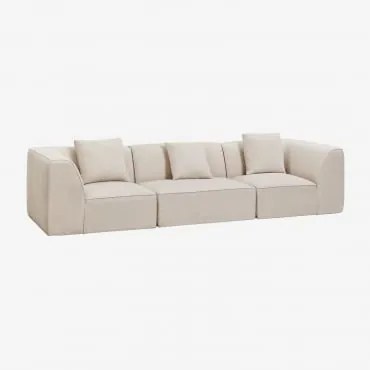 3-delige Modulaire Bank Cardea Bekleed Chenille Crèmebeige - Sklum