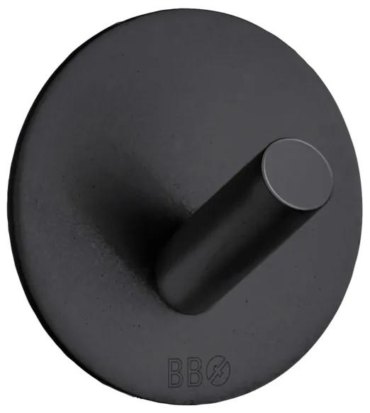 Smedbo BB Zelfklevende haak RVS Mat zwart BB1090