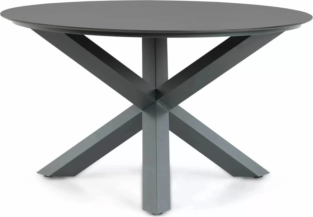 Tuinset Ronde Tuintafel 4 personen 130 cm Aluminium/textileen Grijs  Osmen Joliet/Orino