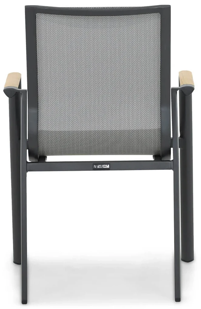 Tuinset 4 personen 181 cm Aluminium/textileen Grijs Lifestyle Garden Furniture Fiora/Palermo