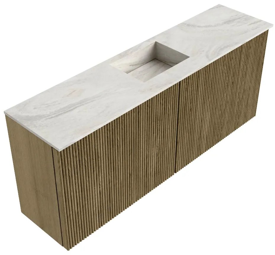 Mondiaz Joya DLux 100cm toiletmeubel dusk met wastafel faye midden 1 kraangat ostra