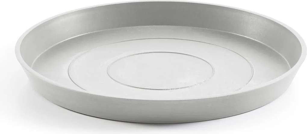 Ecopots onderschotel met waterreservoir- Rond  - White Grey - Diameter 44,5 x H3,5 cm