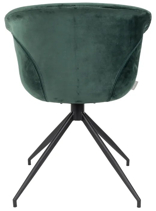 Zuiver Mia Eetkamerstoel Groen Velvet