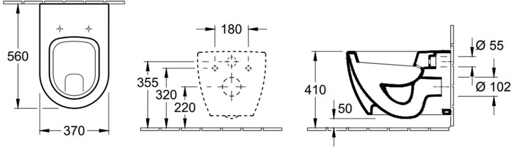 Villeroy & Boch Subway wandcloset vlakspoel Wit