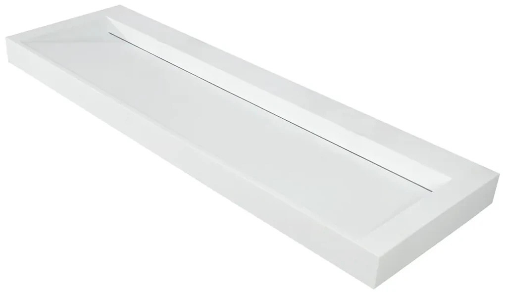 Muebles Estella badmeubel ribbelfront 160cm antraciet mat met solid surface wastafel zonder kraangaten