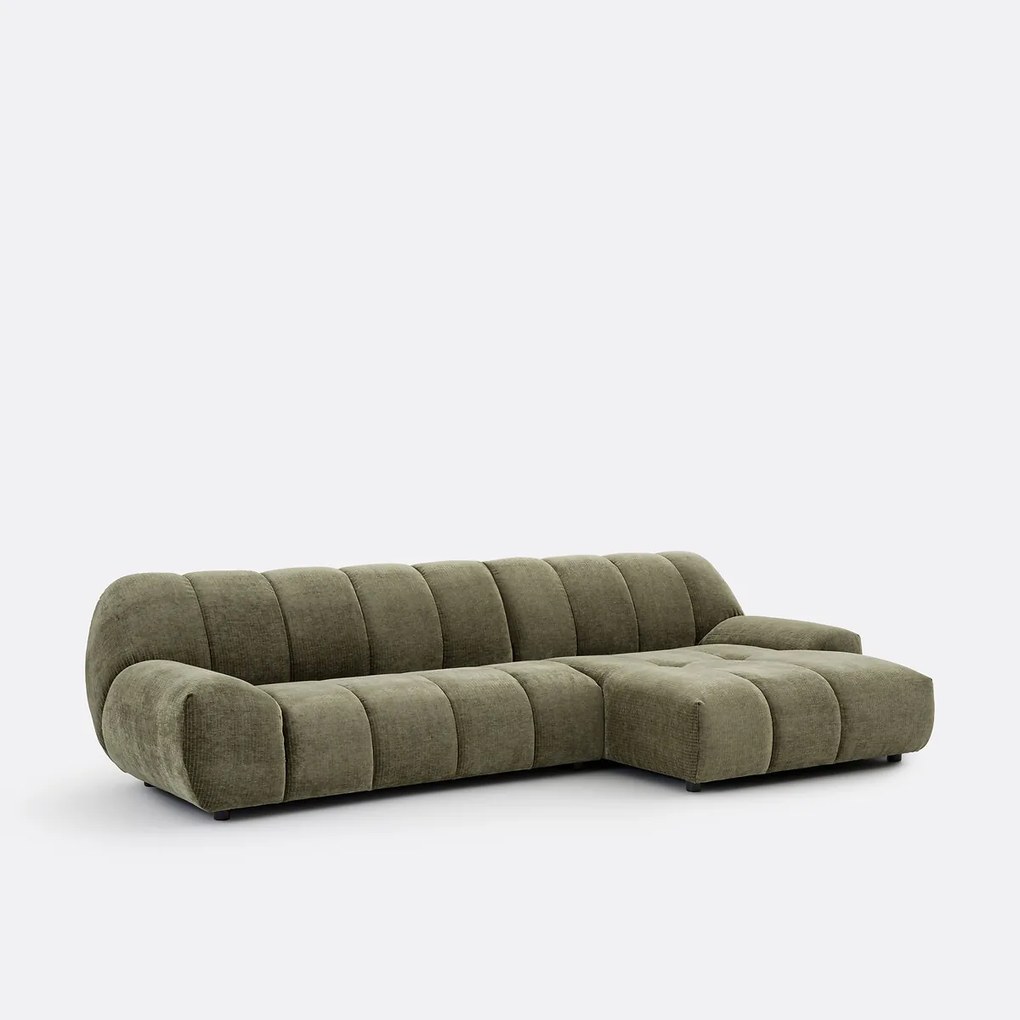 Vintage ribfluwelen hoekbank, Nuria