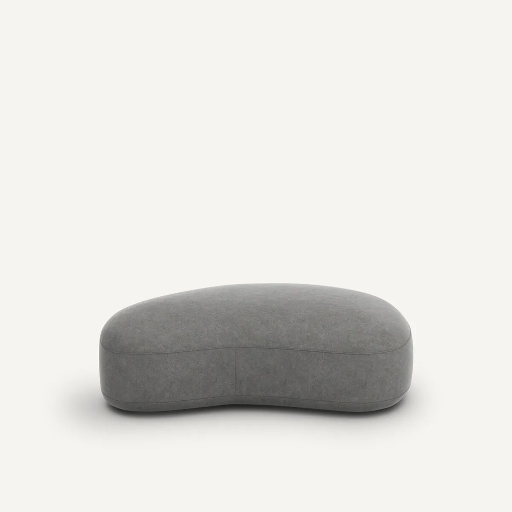 Voetenbank van stonewashed fluweel, Rosebury, ontwerp E. Gallina