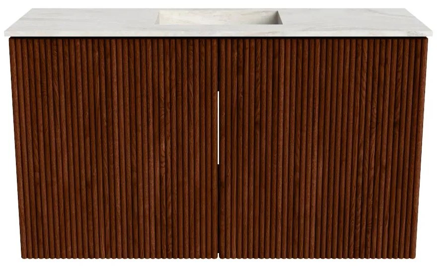 Mondiaz Joya DLux 70cm toiletmeubel ruby met wastafel faye midden 1 kraangat ostra