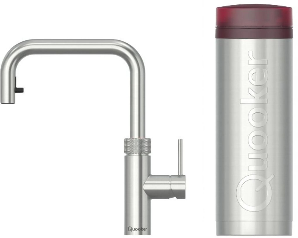 Quooker Flex Square met PRO3 boiler 3-in-1 kokendwaterkraan RVS