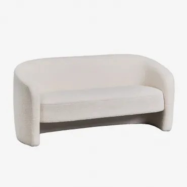 Gombren 2-zits Schapenvachtbank Chenille White - Sklum