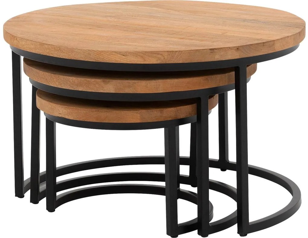 Goossens Salontafel Jelle Xl, Set van 3