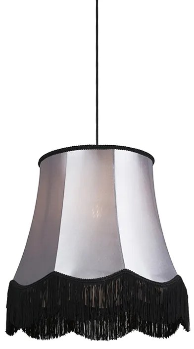 Retro hanglamp zwart met grijs 45 cm - Granny
