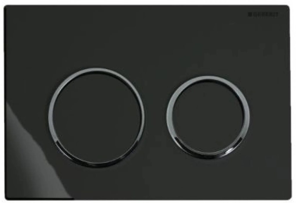 Omega 20 drukplaat 2-knops front/planchetbediening glans zwart/chroom/zwart
