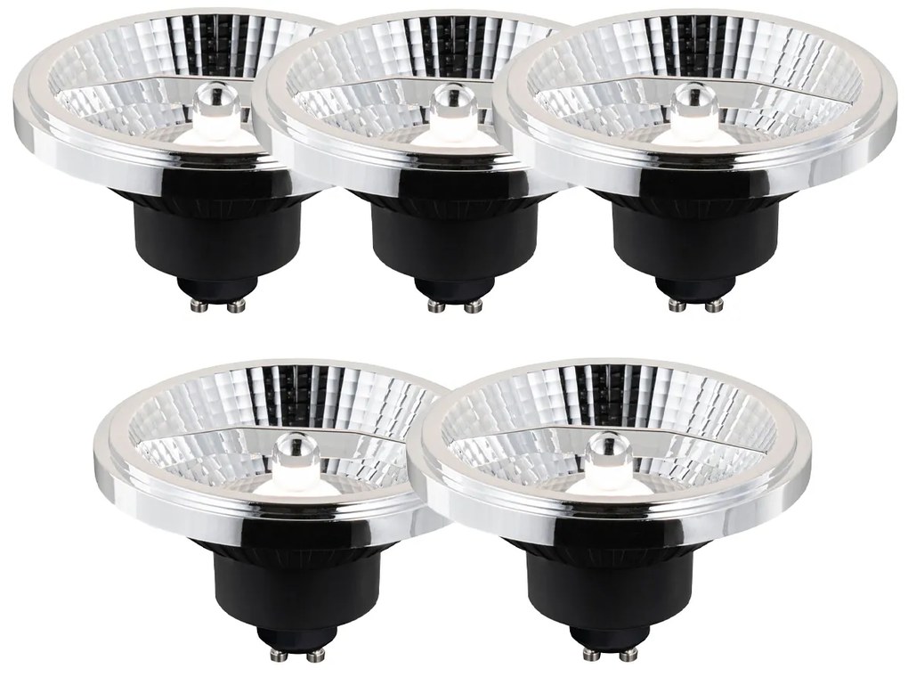 Set van 5 Smart GU10 dimbare LED lampen AR111 10W 800 lm 2200 - 6500K