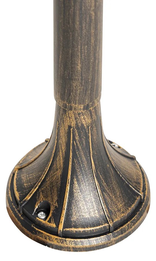 Smart buiten lantaarn antiek goud 125 cm IP44 incl. Wifi A60 - Daphne