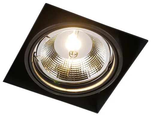Inbouwspot zwart GU10 AR111 Trimless - Oneon Modern GU10 vierkant Binnenverlichting Lamp
