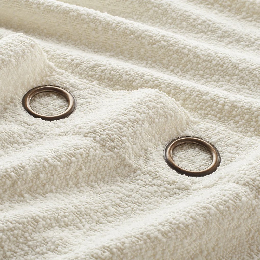 Gordijn in bouclé met oogjes, Darci