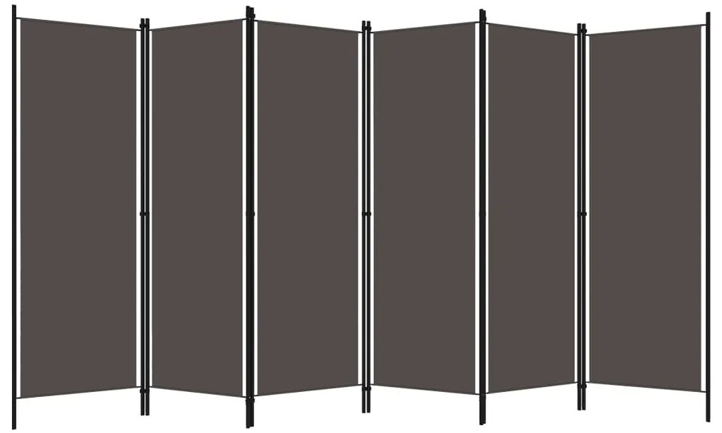vidaXL Kamerscherm met 6 panelen 300x180 cm antraciet