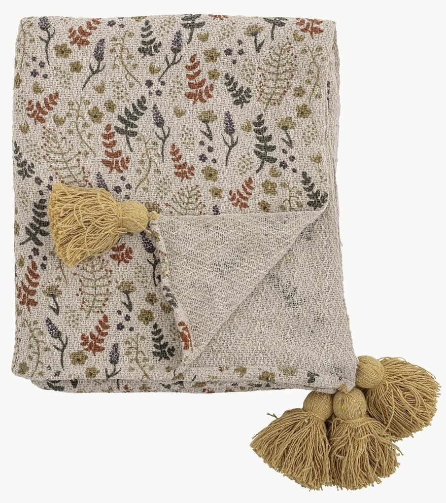 Bloemendeken Filipa met kwastjes