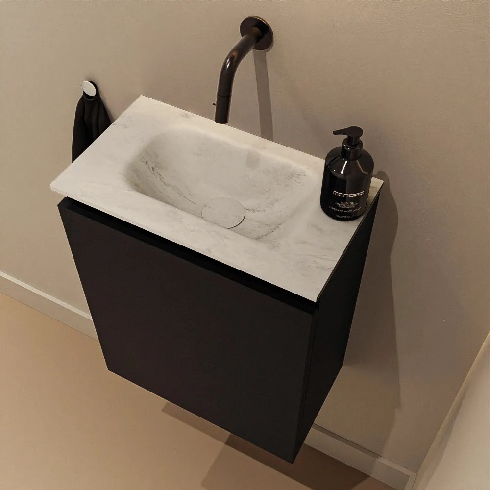 Mondiaz Ture DLux toiletmeubel 40cm urban met wastafel opalo midden zonder kraangat