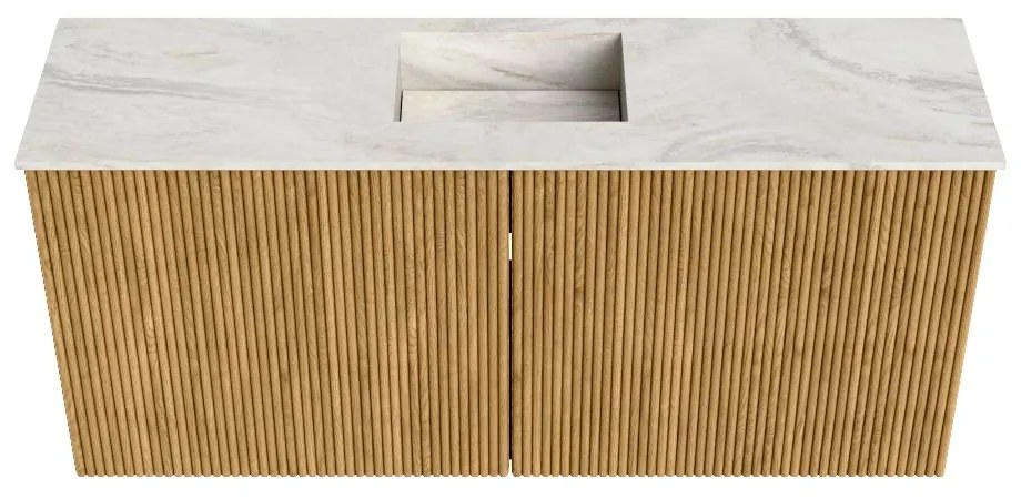 Mondiaz Joya DLux 90cm toiletmeubel oak met wastafel faye midden 1 kraangat ostra