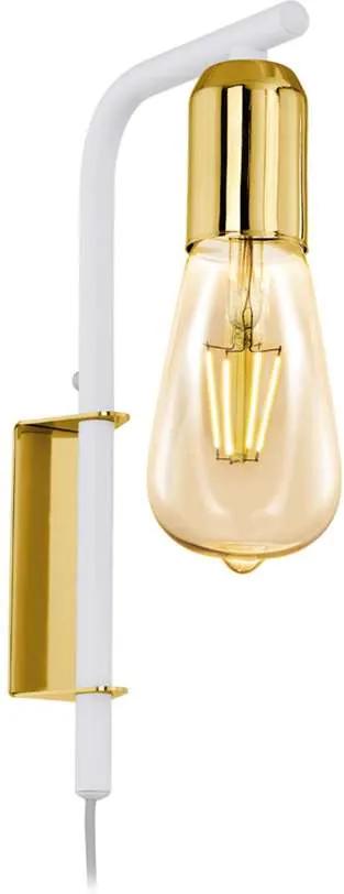 EGLO wandlamp Adri 2 - wit/goud - Leen Bakker