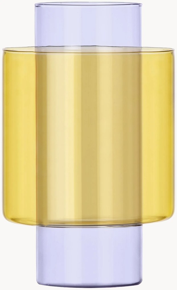 Handgemaakte glazen vaas Boreale, H 21 cm