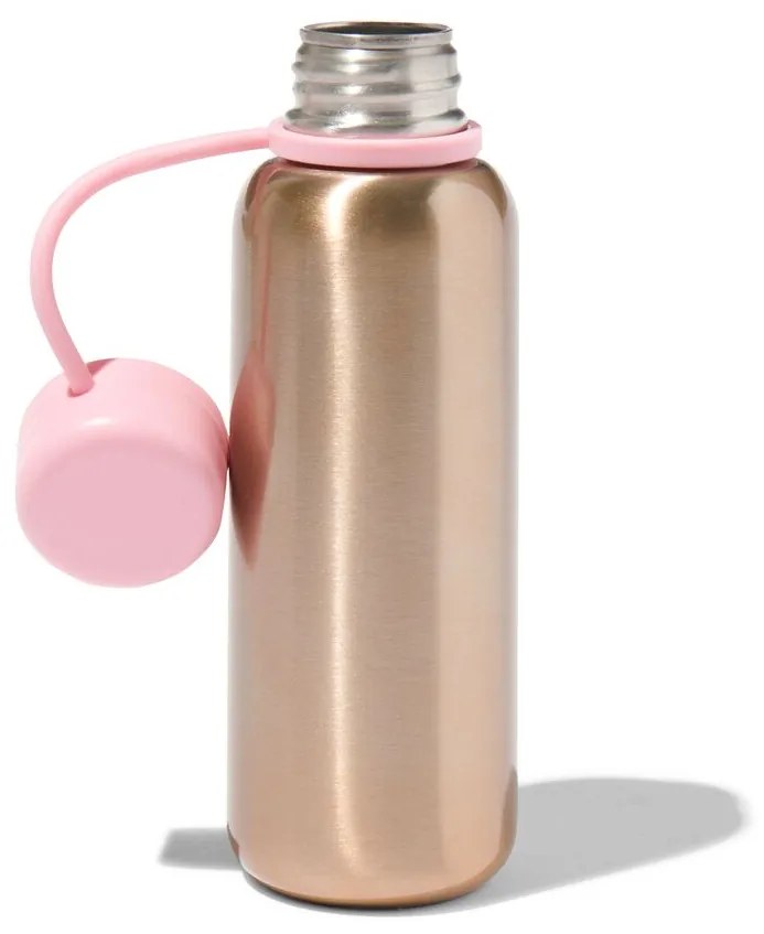 HEMA Waterfles 300ml Rvs Goud/roze (roze)