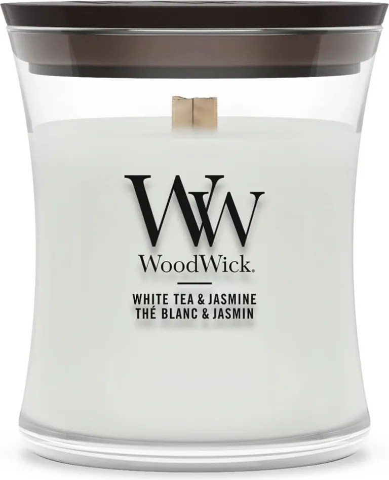 WoodWick geurkaars - Mini Hourglass - White Tea &amp; Jasmine