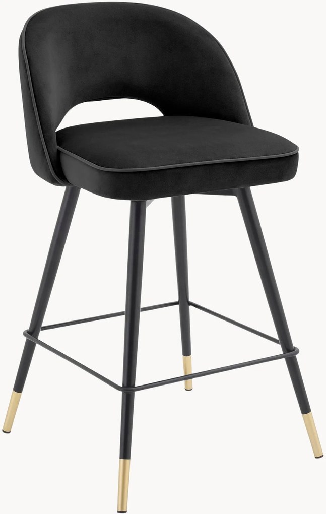 Fluwelen barstoelen Cliff, 2 stuks