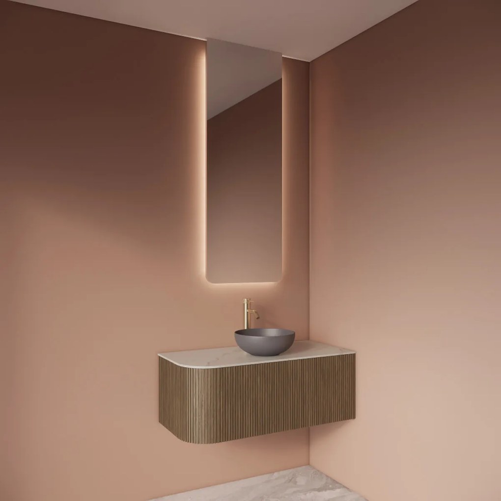 Gliss Design Lucis spiegel rechthoekig 40x140cm met handsensor