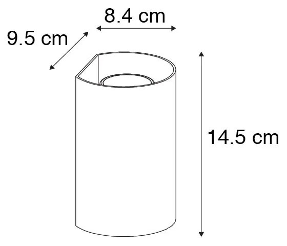 Smart wandlamp wit rond incl. 2 Wifi GU10 - Sabbir