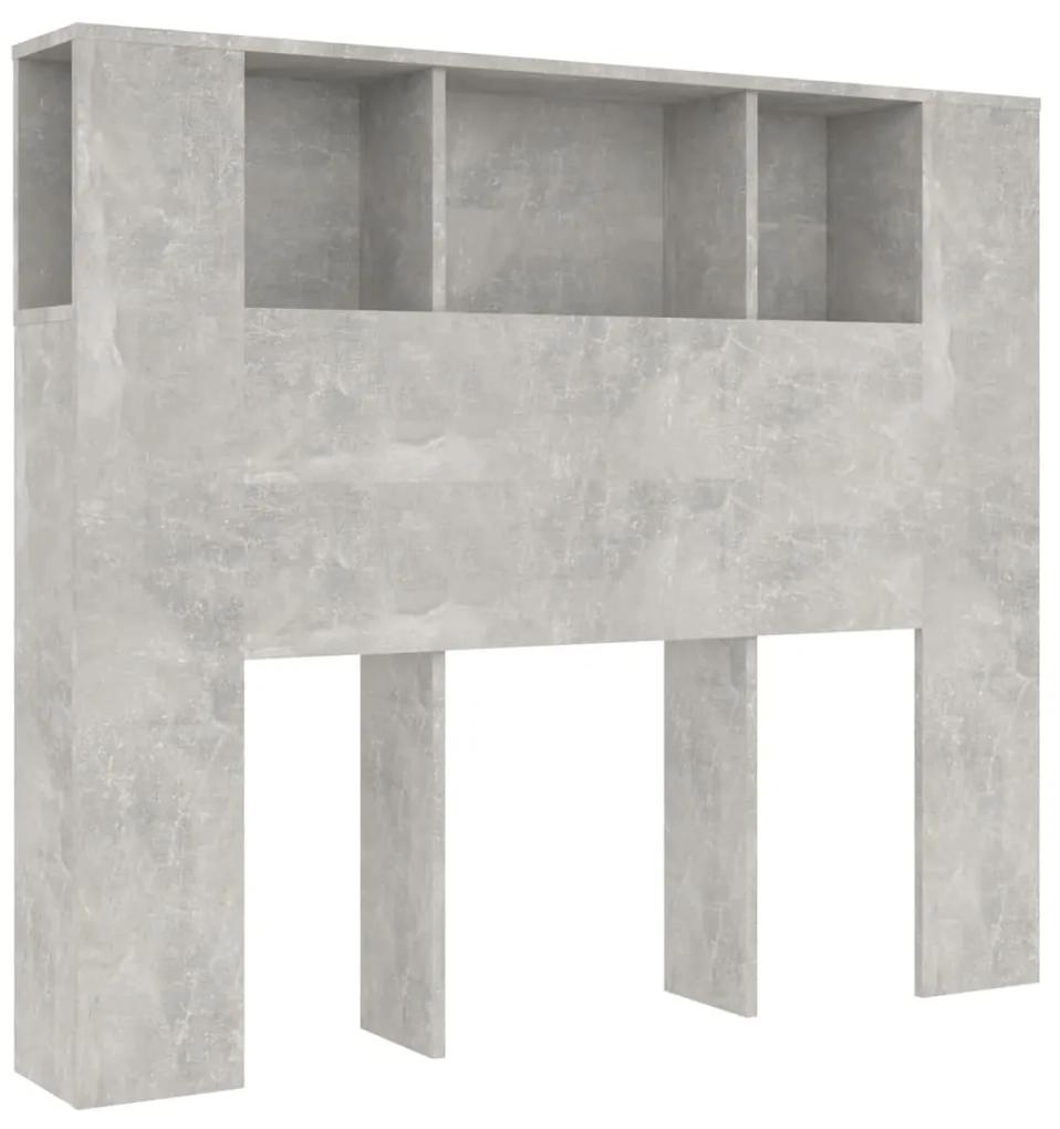 vidaXL Hoofdbordkast 120x18,5x104,5 cm betongrijs