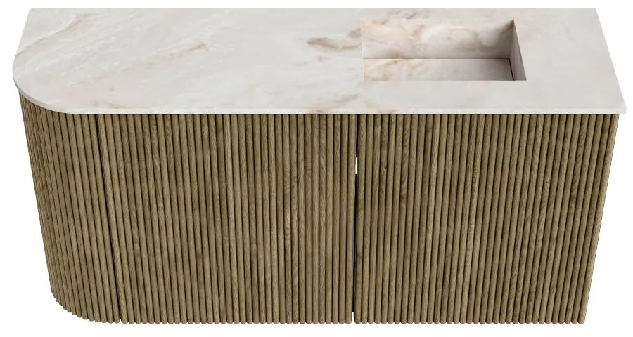 Mondiaz Joya DLux 80cm toiletmeubel ronding links dusk met wastafel faye rechts zonder kraangat frappe