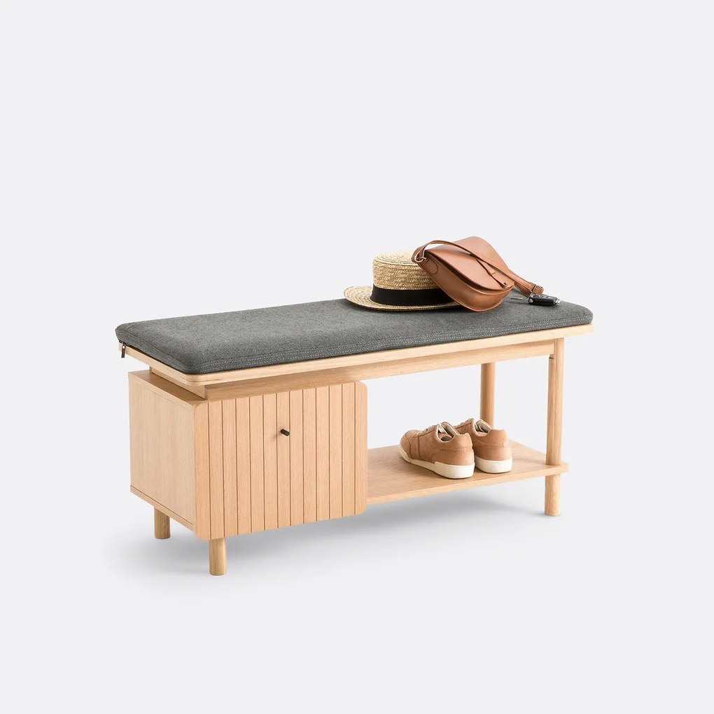 Eiken en fineer opbergbank, Groove