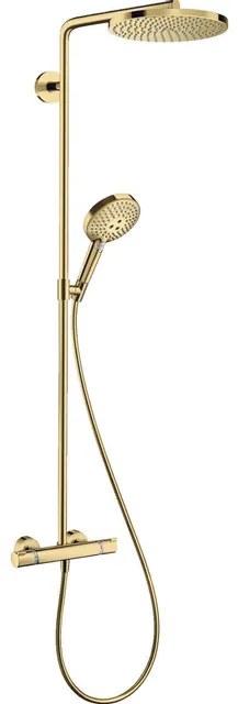 Hansgrohe Raindance Select Regendoucheset - thermostaat - hoofddouche 24cm - polished gold optic (goud) 27633990