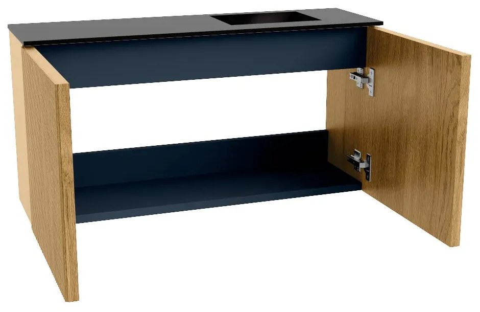 Mondiaz Joya 80cm toiletmeubel oak met wastafel faye rechts zonder kraangat urban