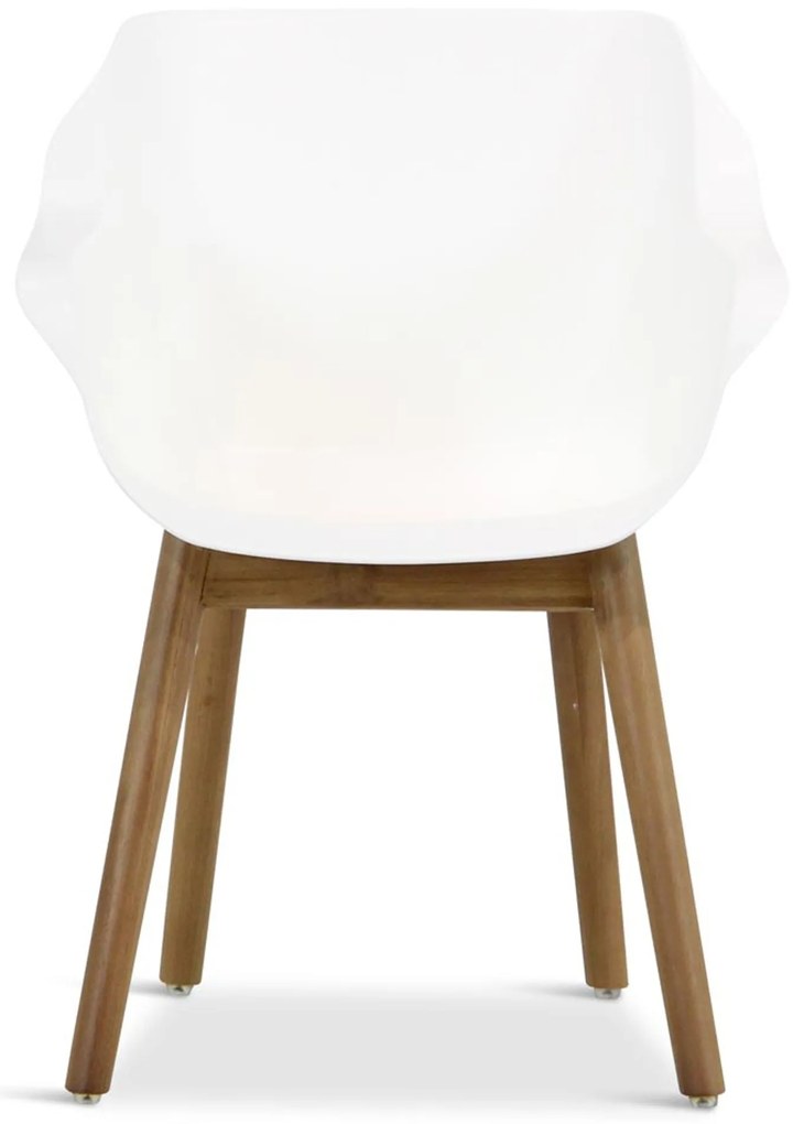 Tuinset Ronde Tuintafel 4 personen 120 cm Kunststof Wit Hartman Sophie