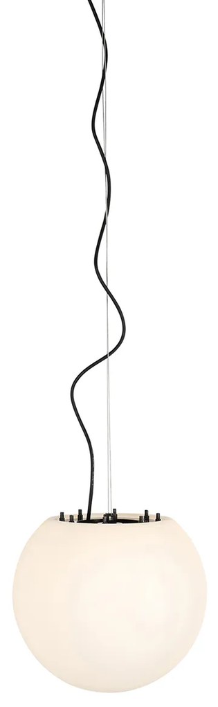 Moderne buiten hanglamp wit 35 cm IP44 - Nura Modern E27 IP44 Buitenverlichting bol / globe / rond