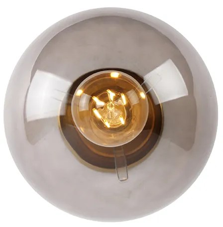 Smart plafondlamp messing met smoke glas incl. Wifi ST64 - Pallon