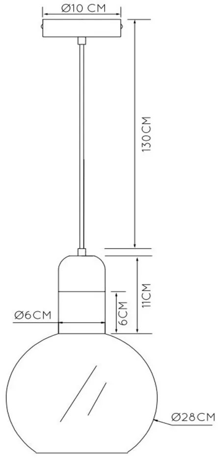 Lucide Julius hanglamp 28cm 1x E27 wit