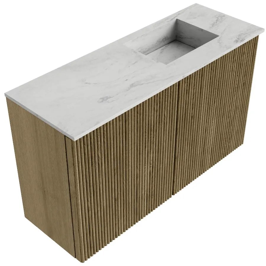 Mondiaz Joya DLux 70cm toiletmeubel dusk met wastafel faye rechts 1 kraangat opalo