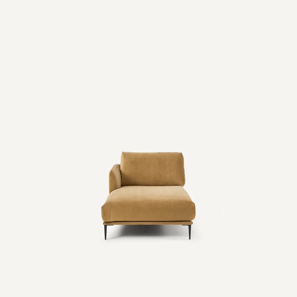 Longchair van linnen fluweel, OSCAR