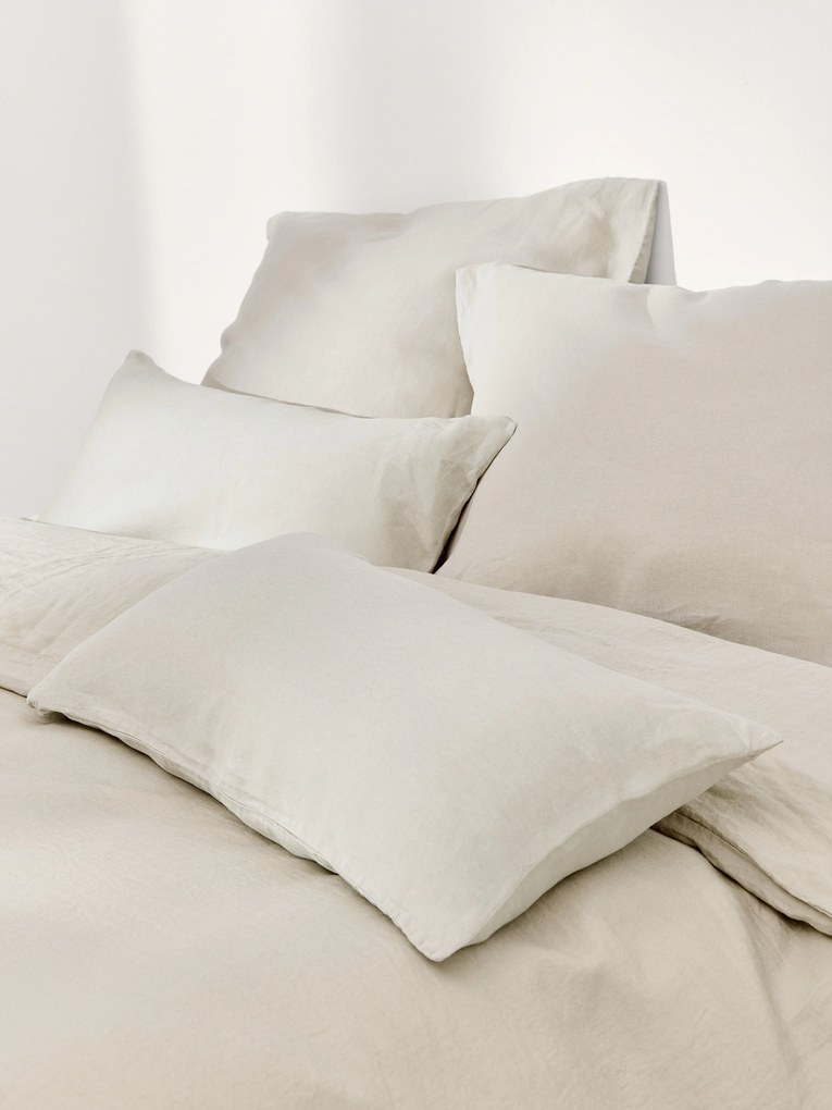 Gewassen linnen dekbedovertrek Airy