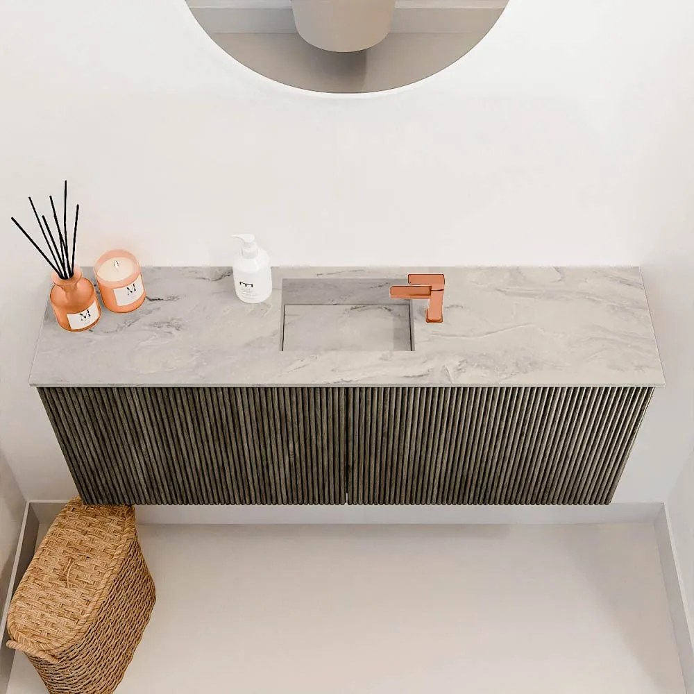 Mondiaz Joya DLux 100cm toiletmeubel shadow met wastafel faye midden 1 kraangat glace