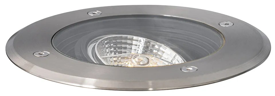 Set van 6 Moderne buiten grondspots staal AR70 verstelbaar IP65 - Delux Modern GU10 IP65 Buitenverlichting