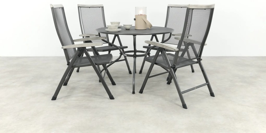 Royal Garden Balero ronde verstelbare tuinset strekmetaal Ø105 cm.