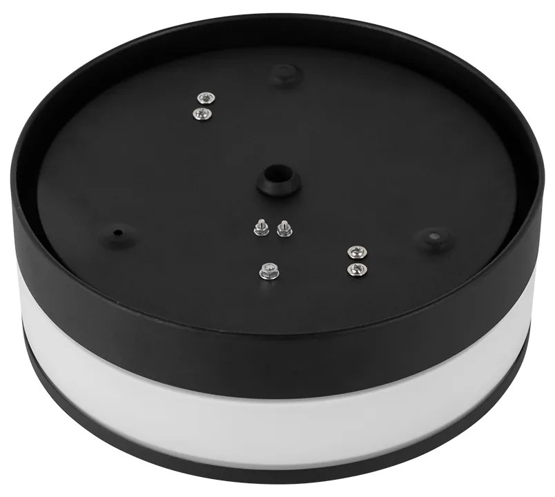 Moderne plafondlamp zwart 23 cm IP44  - Flavi