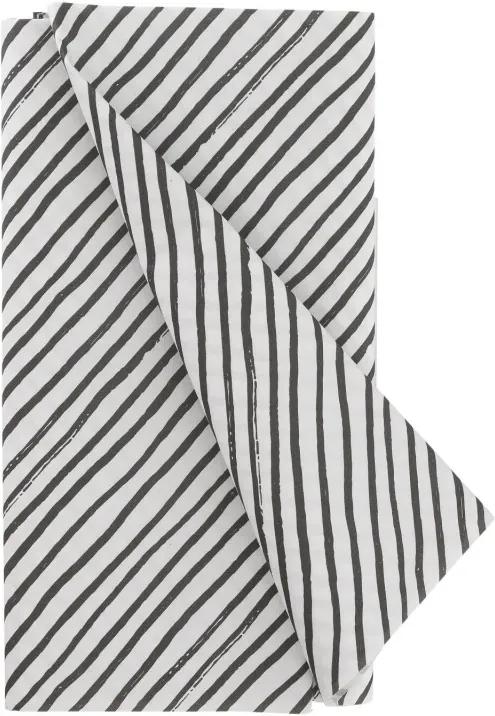 Tafelkleed - 120 X 180 - Papier - Zwart/wit Strepen (zwart/wit)